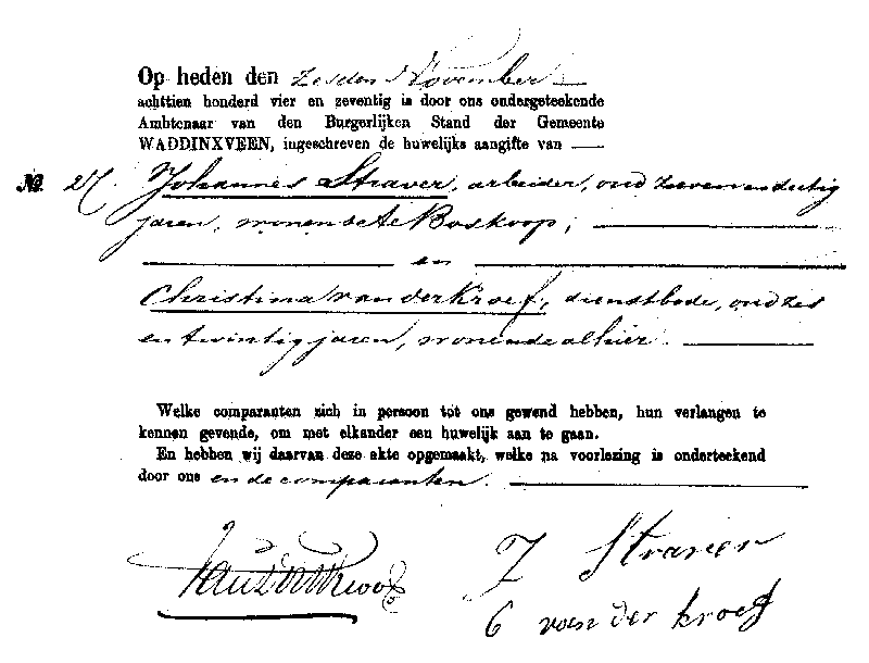 18741106 huw aank akte 27 J Straver - C vd Kroef